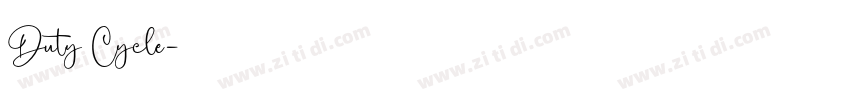 Duty Cycle字体转换
